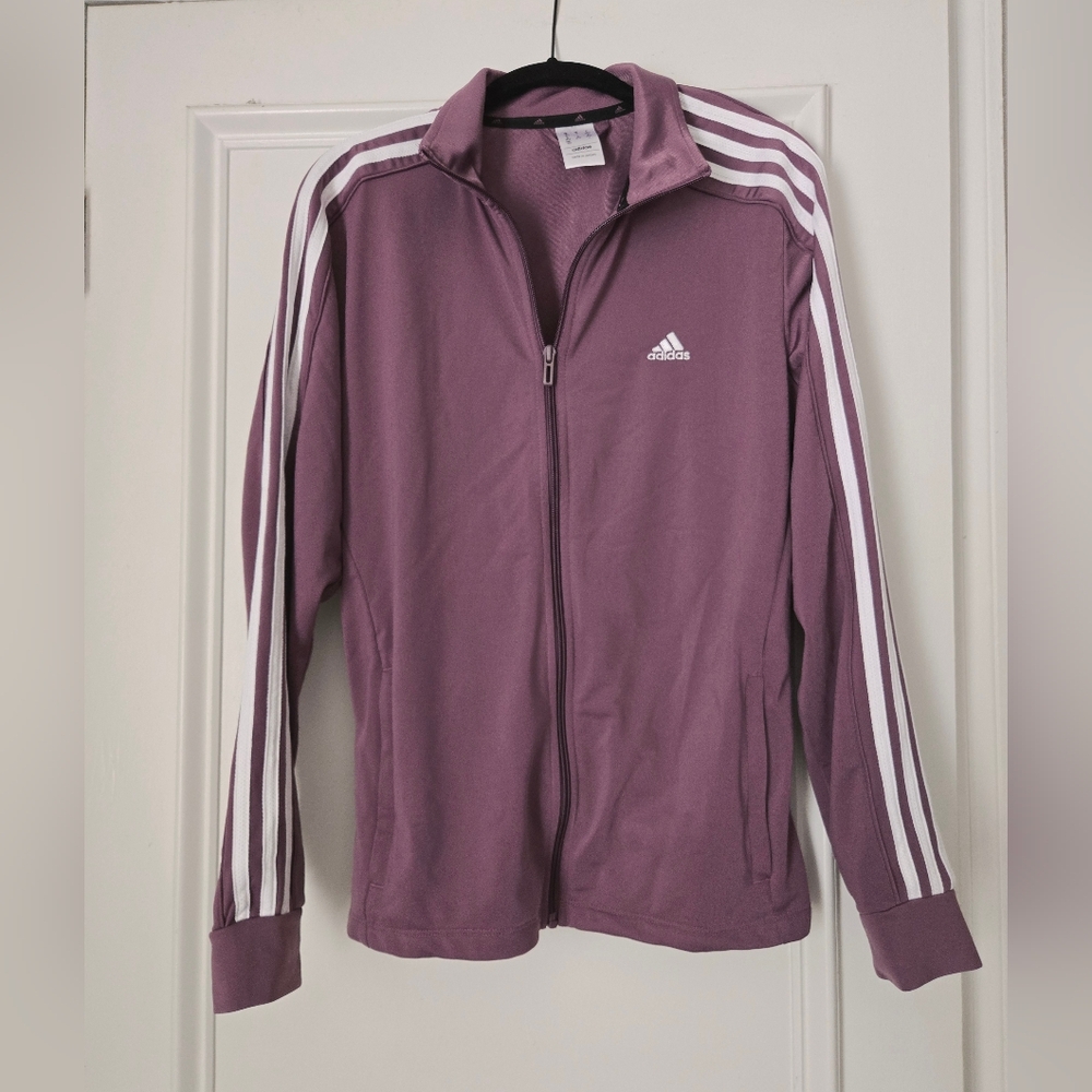 Adidas Light Purple Zip-Up Track Jacket